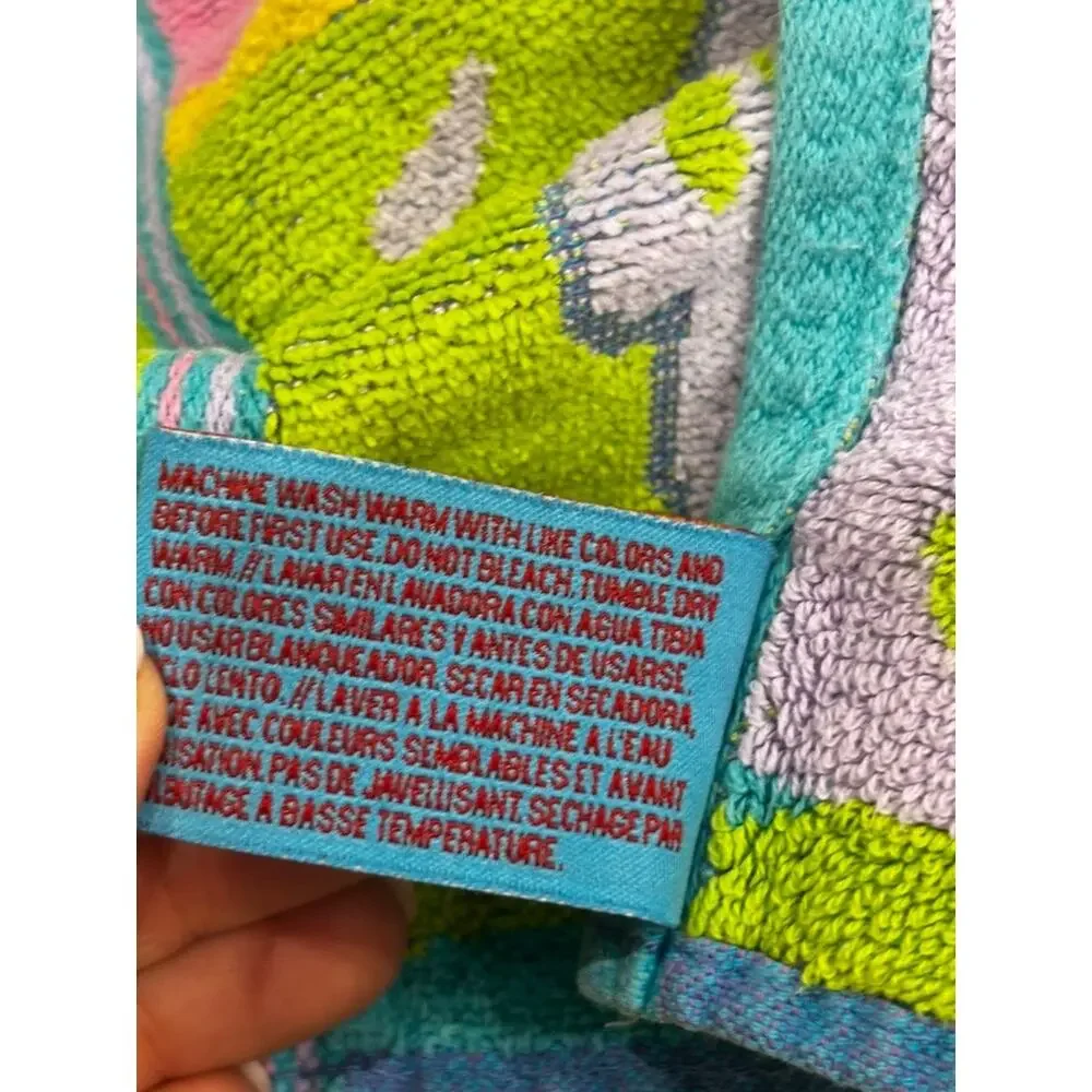 Terrisol Karsten Beach Towel 100% Cotton Brazil Starfish Seashells Colorful
